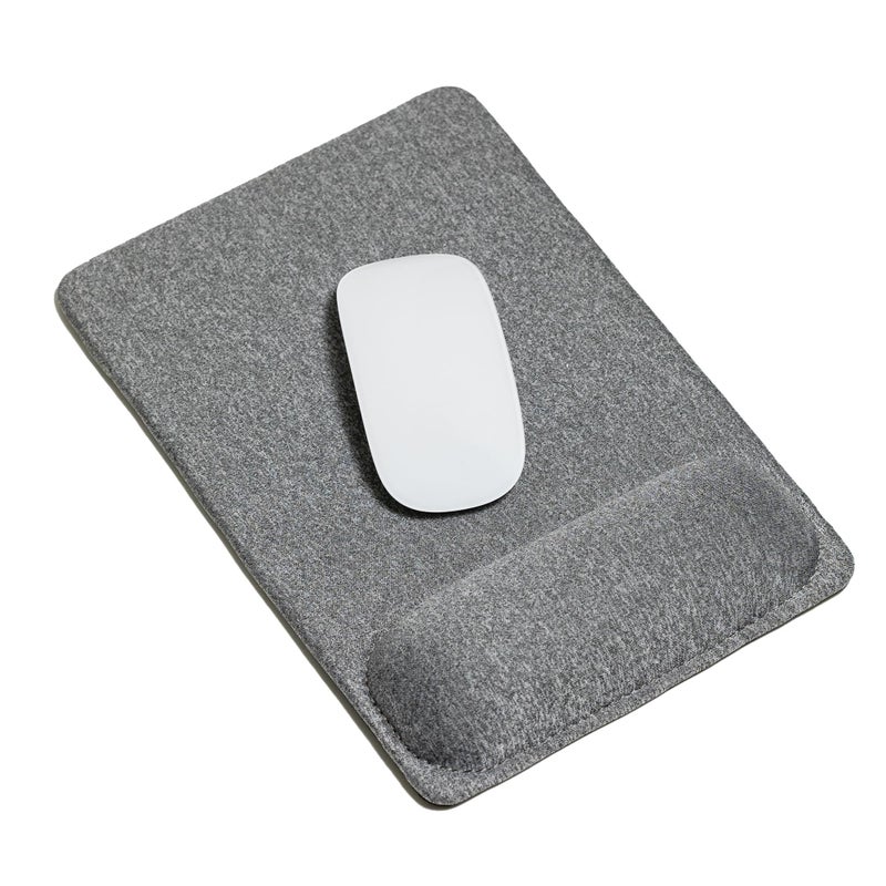 SenseAGE Large Ergonomic Mouse Pad with Wrist Rest Support, Enhanced Comfort & Space, Non-Slip Mouse Mat for Desk, Laptop & Computer, 10.6 x 7.3 inch (Grey) - Image 1